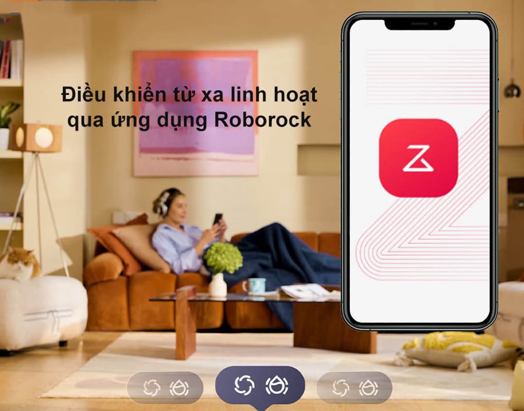 Robot hút bụi lau nhà cánh tay cơ học Roborock Saros Z70 - Đen